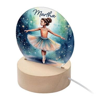 Personalised Kids Ballerina LED Night Light