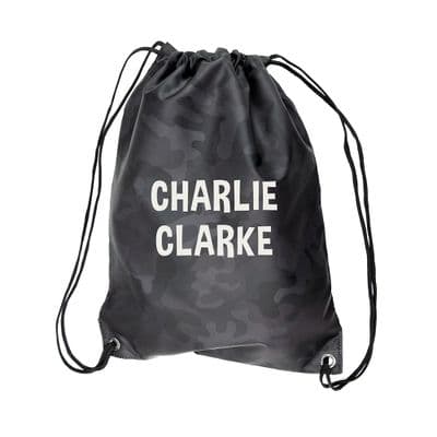 Personalised Kids Camo Drawstring Bag