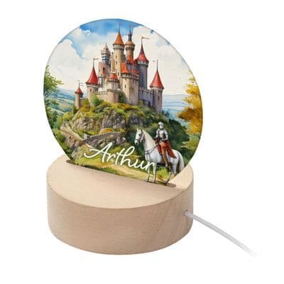 Personalised Kids Fairytale Knight LED Night Light