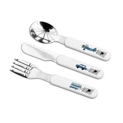 Personalised Kids Initial Vehicle Cutlery Set