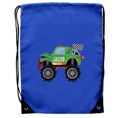 Personalised Kids Monster Truck Kit Bag