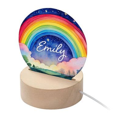Personalised Kids Rainbow Led Night Light