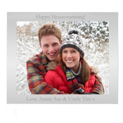 Personalised Landscape Silver Photo Frame