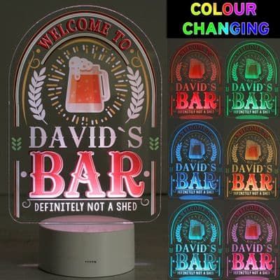 Personalised LED Colour Changing Bar Light