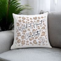 Personalised Leopard Print Cushion