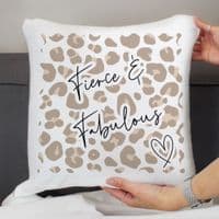 Personalised Leopard Print Cushion