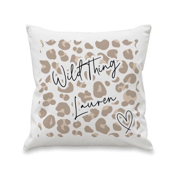Personalised Leopard Print Cushion