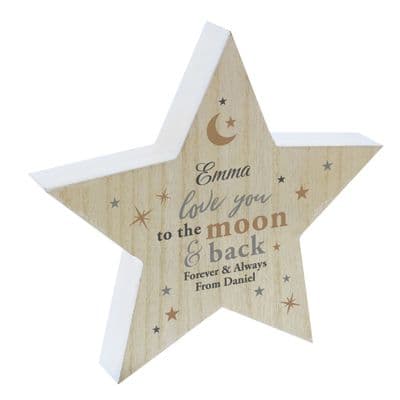 Personalised Love You Wooden Heart Ornament