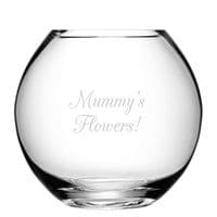 Personalised LSA Round Glass Vase