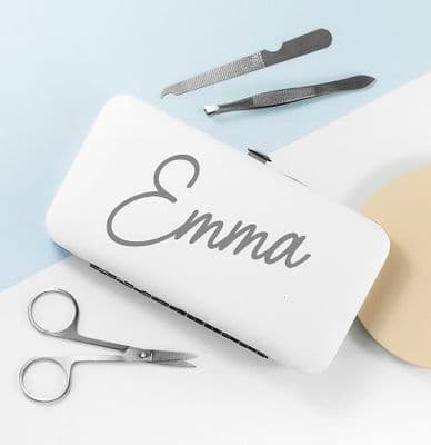 Personalised Manicure Set White