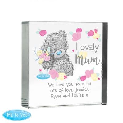 Personalised Me To You Lovely Mum Crystal Token