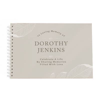 Personalised Memorial Guest Book