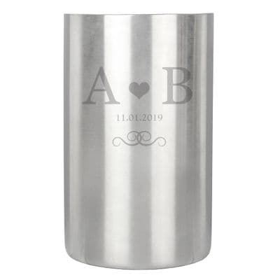 Personalised Monogram Stainless Steel Wine Cooler