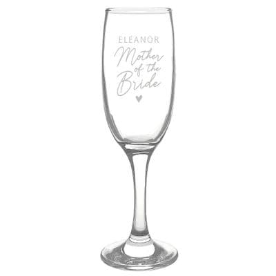 Personalised Mother Of The  Bride Flute Glass