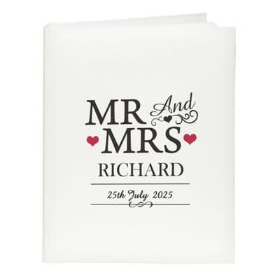 Personalised Mr & Mrs Heart Photo Album