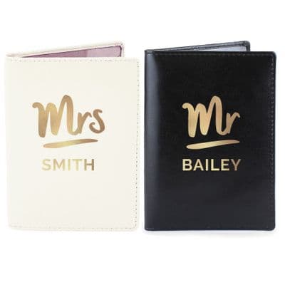 Personalised Mr &  Mrs Passport Holders