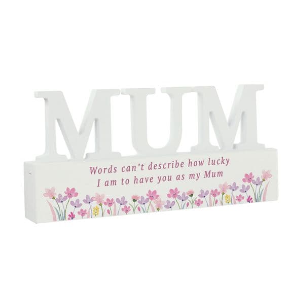 Personalised Mum Floral Wooden Ornament