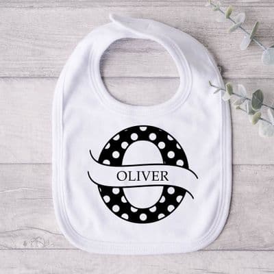 Personalised Name & Initial Baby Bib