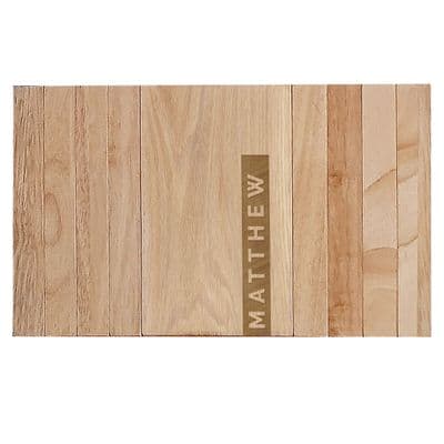 Personalised Name Strip Wooden Sofa Tray