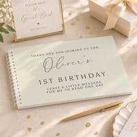 Personalised Natural Guest Book