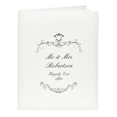 Personalised Ornate Black Swirl Photo Album