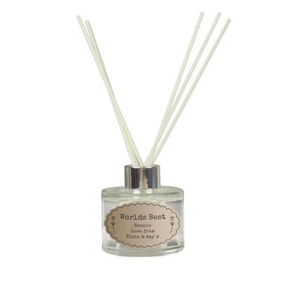 Personalised Oval Scallop Reed Diffuser