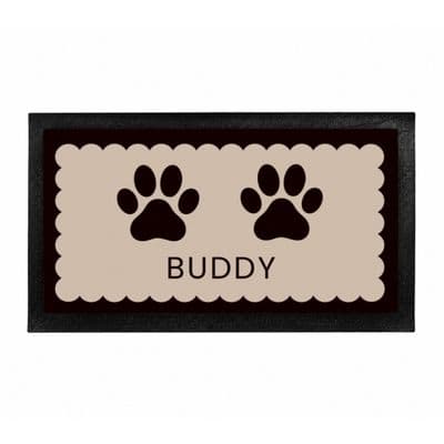 Personalised Paw Prints Pet Bowl Mat