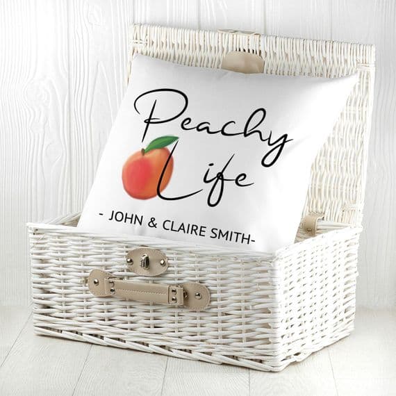 Personalised Peachy Life Cushion Cover
