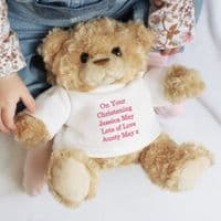 Personalised Pink Message Teddy Bear