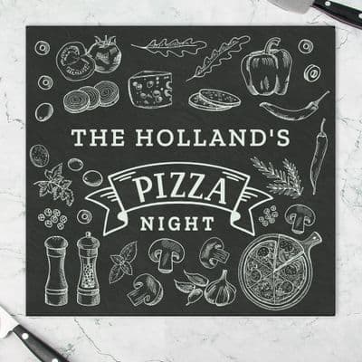 Personalised Pizza Glass Chopping Board