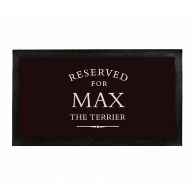 Personalised Reserved For Pet Bowl Mat