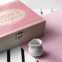 Personalised Retro Polka Dot Recipes Box