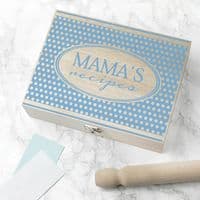 Personalised Retro Polka Dot Recipes Box