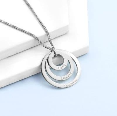 Personalised Rings Of Love Necklace