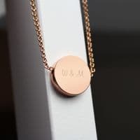 Personalised Rose Gold Tone Necklace