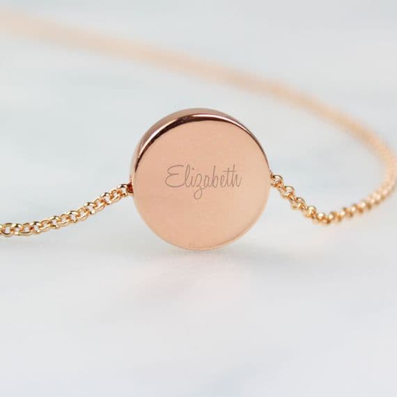 Personalised Rose Gold Tone Necklace