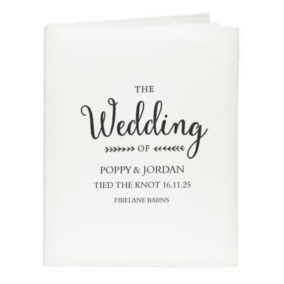 Personalised Rustic Wedding Photo Album