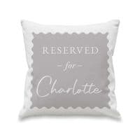 Personalised Sage Green Reserved For Cushion
