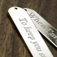 Personalised Secret Message Collar Stiffeners