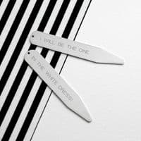 Personalised Secret Message Collar Stiffeners
