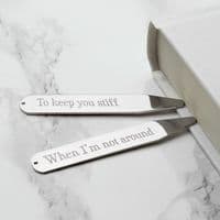 Personalised Secret Message Collar Stiffeners