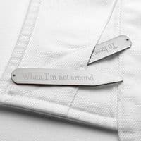 Personalised Secret Message Collar Stiffeners