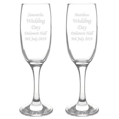Personalised Set Of Celebration Flutes