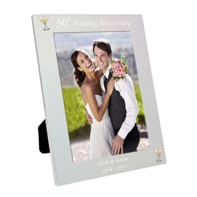 Personalised Silver 50th Wedding Anniversary Photo Album