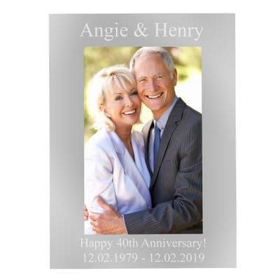 Personalised Silver Photo Frame 6x4