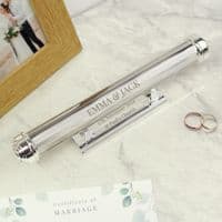 Personalised Silver Plated Certificate Holder