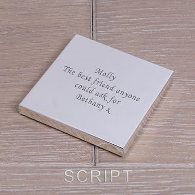 Personalised Silver Plated Compact Mirror