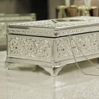 Personalised Silver Plated Decorative Jewellery Box