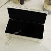 Personalised Silver Plated Decorative Jewellery Box