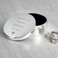 Personalised Silver Ring Box